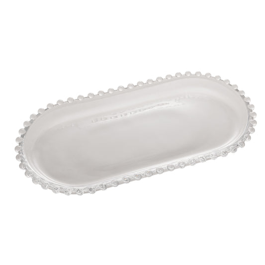 Travessa Cristal de Chumbo Oval Pearl 30x15x2cm