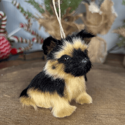 Cachorro Decorativo Bege Com Preto