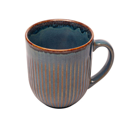 Caneca de Cerâmica Linear - Azul 380ml