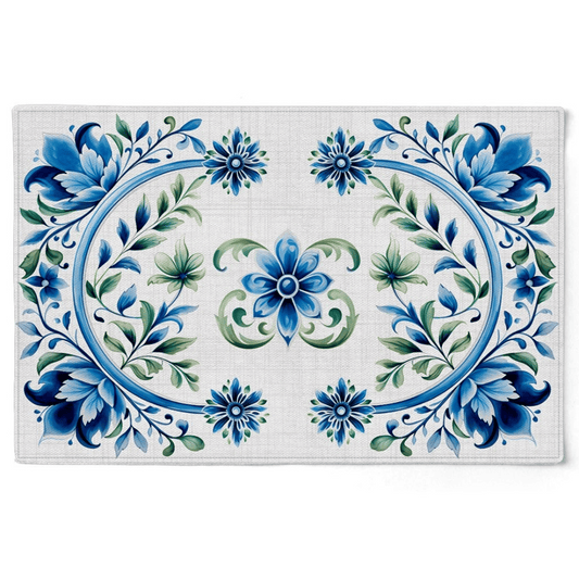 Jogo Americano 2un Floral Blue 48 cm x 31,5 cm