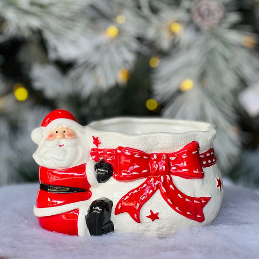 Vaso Natalino Papai Noel - 19,2x15,3x11,2