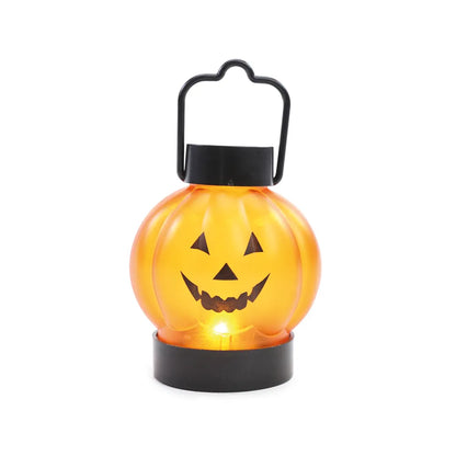 Mini Luminaria Abobora Happy Halloween com Led 8x7cm