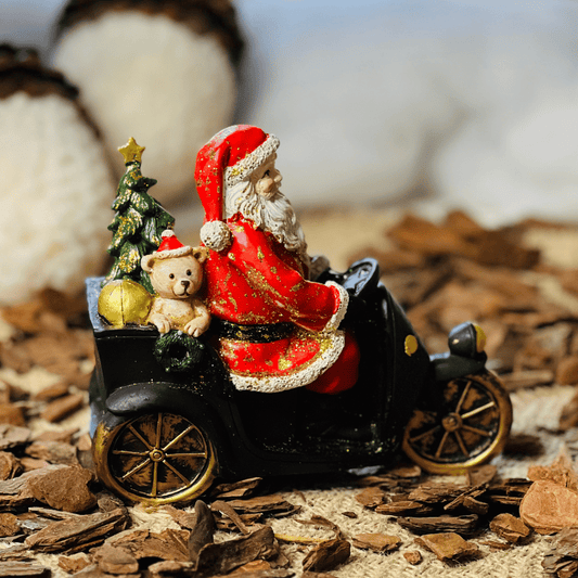 Papai Noel na Moto com Presentes - Decorativo de Resina