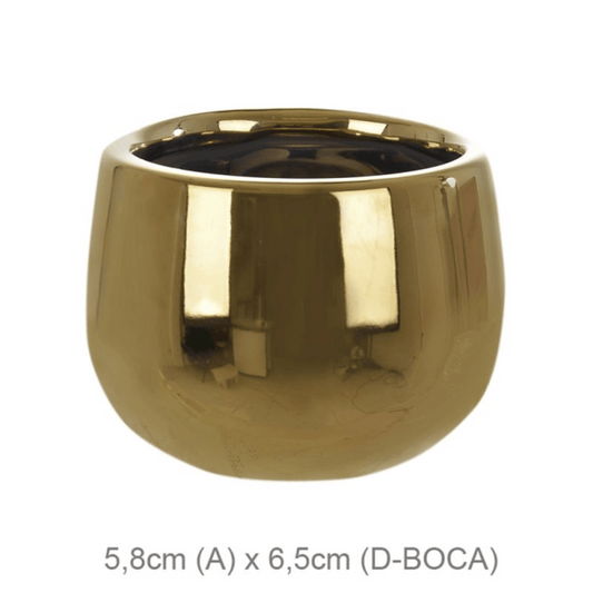 Vaso Ceramica Dourado 5,8cm