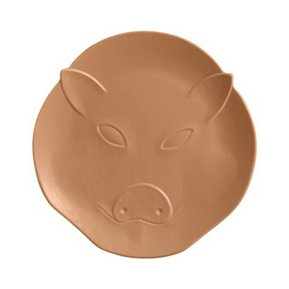 Sousplat Pig Cerâmica Matte Marrom