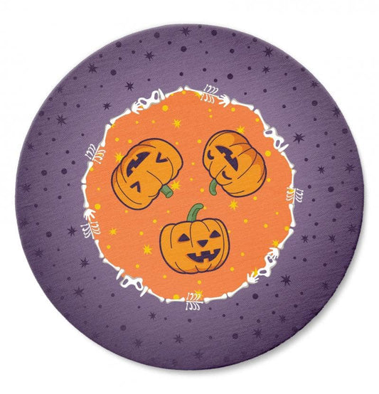 Conjunto 2 Capas para Sousplat Halloween Aboboras Encantadas 35x35cm