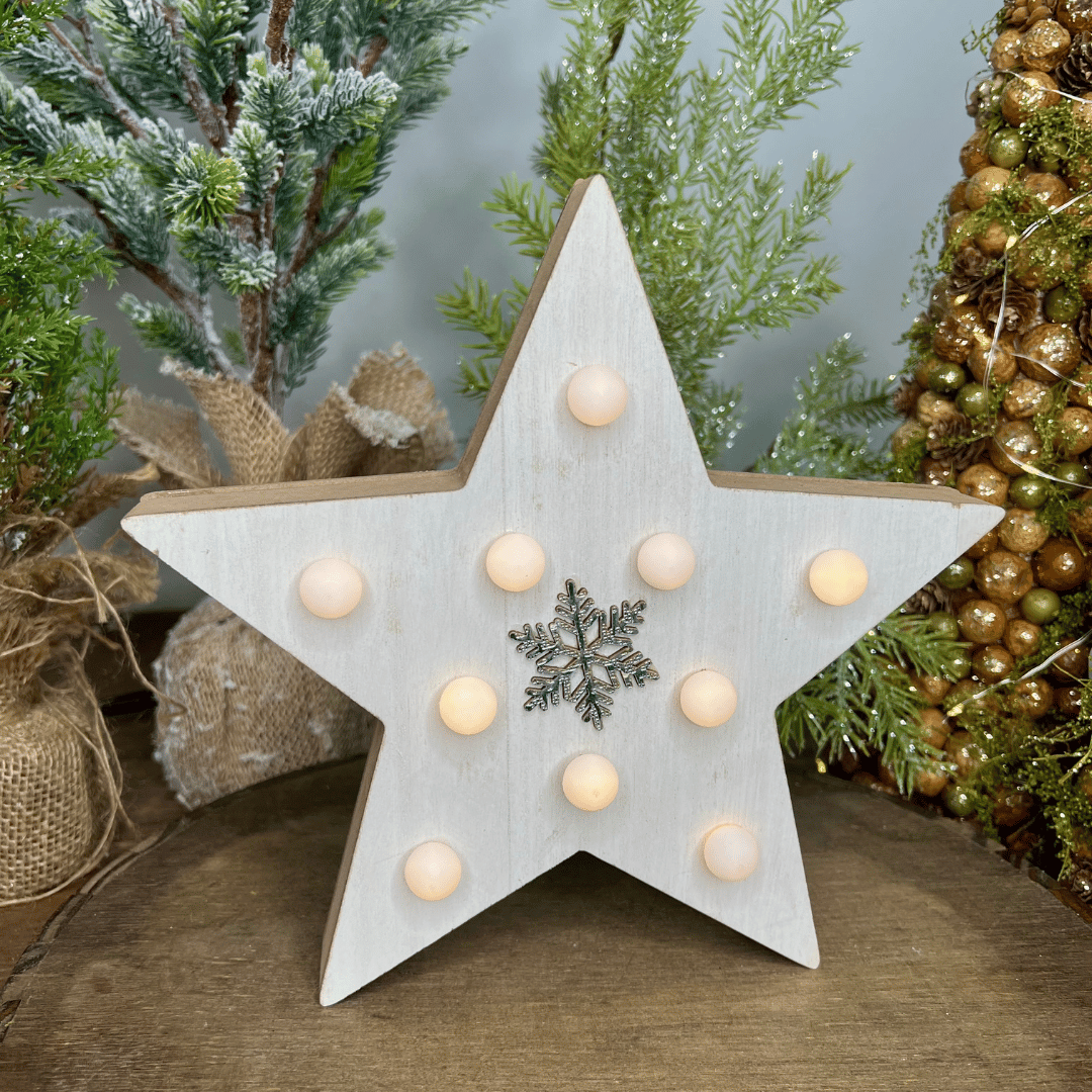 Estrela Maia Decorativa Com Led 25cm