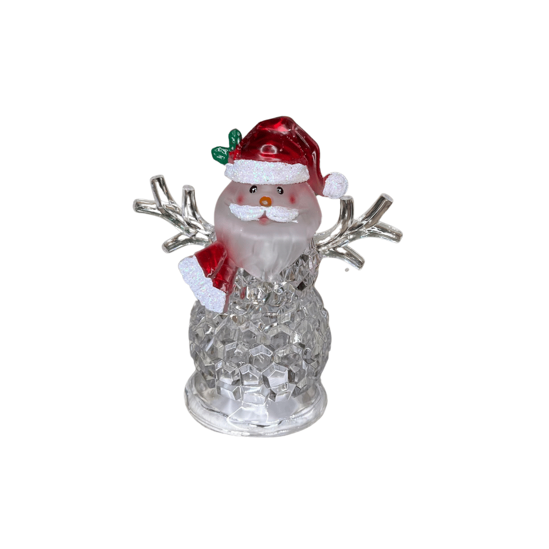 Boneco De Neve Acrilico Com Led 19x5x5cm