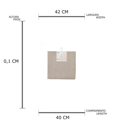 Conjunto 2 Guardanapos Algodao Areia 40x40cm