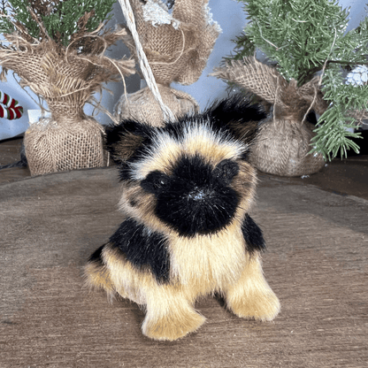 Cachorro Decorativo Bege Com Preto