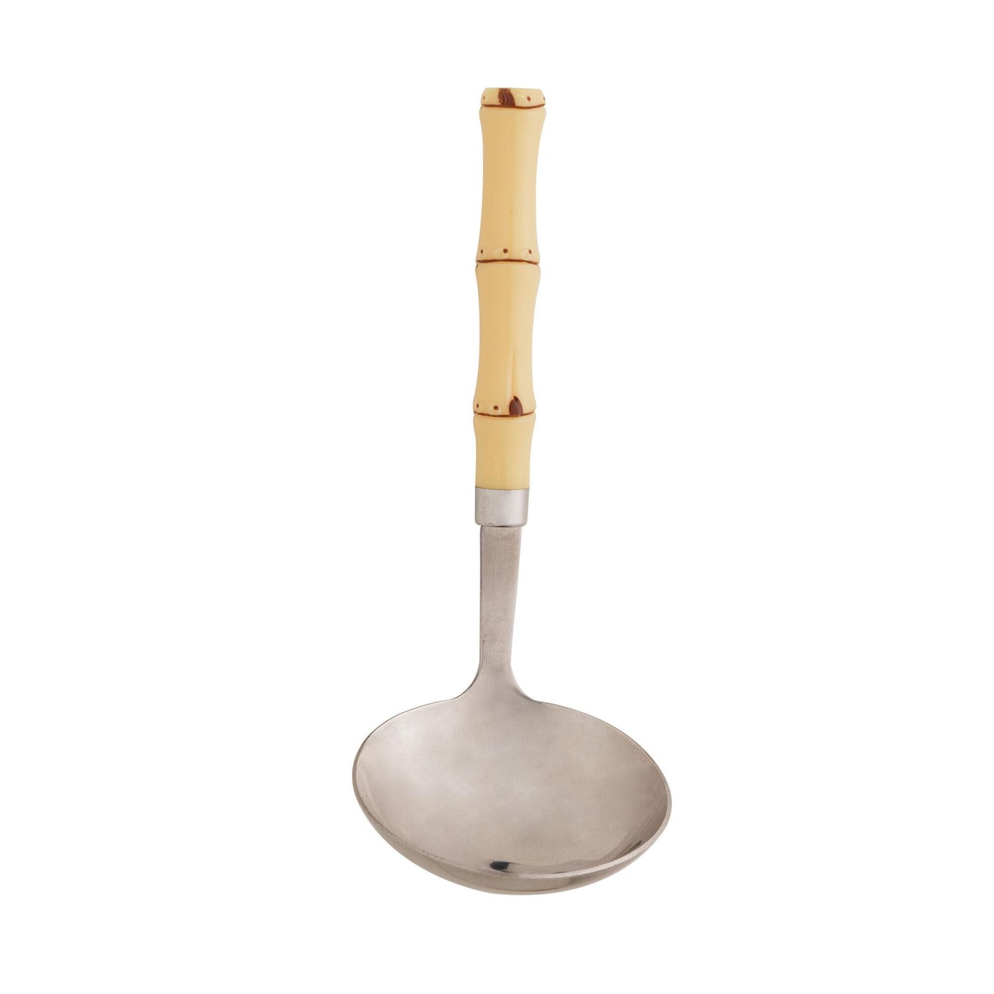 Concha P/sopa de Aco Inox C/cabo de Plastico Bambu Natural 19,5cm