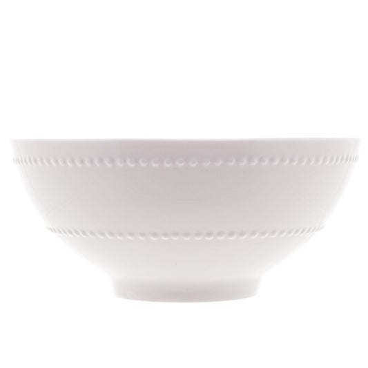 Saladeira de Porcelana New Bone Pearl Branco 19,5cm