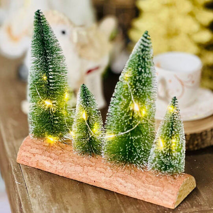 Mini Floresta de Natal Com Led - 20cm