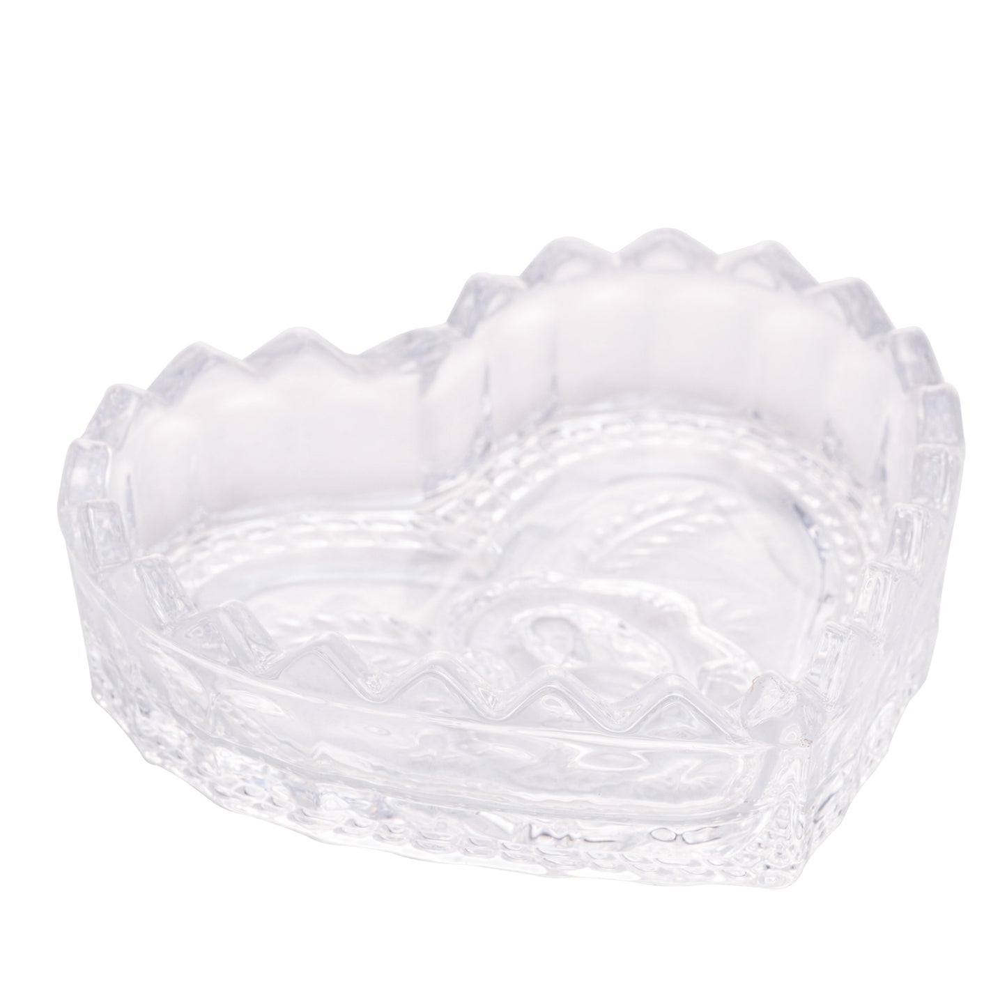 Potiche Decorativo de Cristal de Chumbo Coracao 8x6,5x4cm