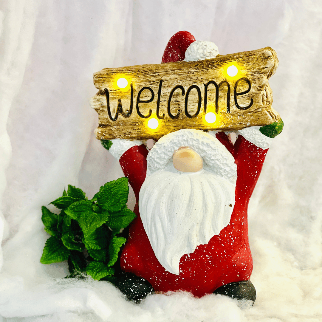 Papai Noel Welcome - Enfeite Decorativo para Jardim