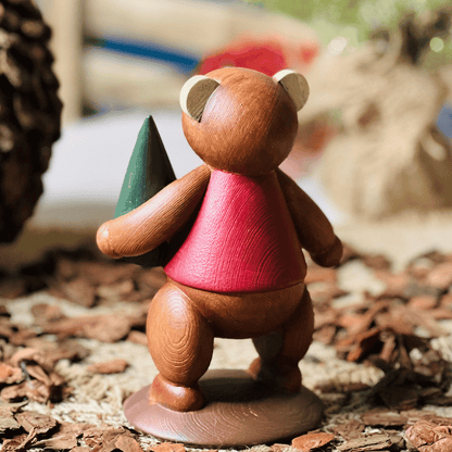 Urso Natalino com Pinheiro Resina -  Memórias de Natal