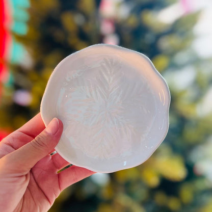 Xícara de Café Com Pires Natal - Snow Flake 8cm